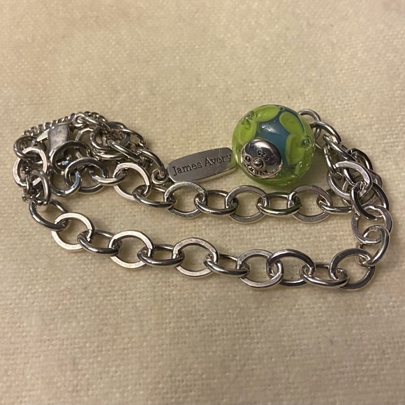 SOLDJames Avery bracelet with retired glass flower finial - Picture 4 of 8